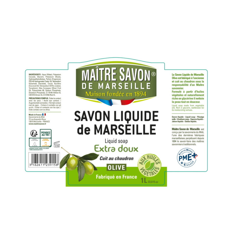 Mydło w płynie Maitre Savon oliwka 1000ml