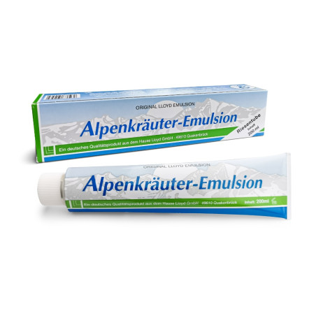 ALPENKRAUTER - Emulsion Lloyd MAŚĆ Alpejska ZIELONA z ziół alpejskich i olejków eterycznych 200ml