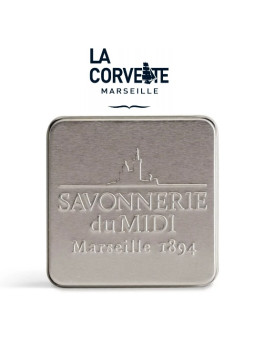 La Corvette Mydelniczka metalowa ekologiczna SAVONNERIE du MIDI otwierana 73x73x32mm