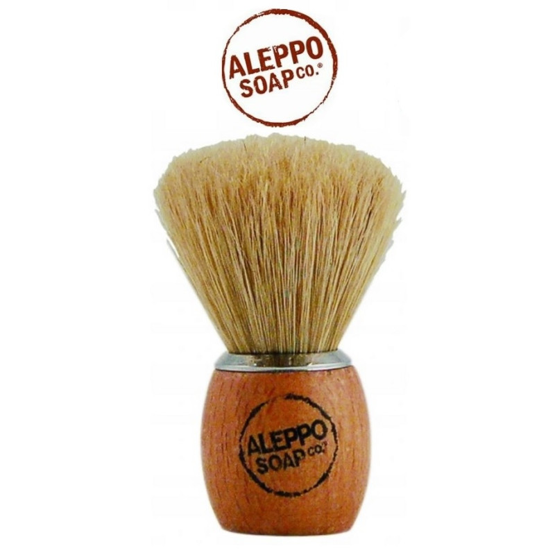 Aleppo Soap Co. PĘDZELEK do GOLENIA włosie szczecina naturalna h8cm