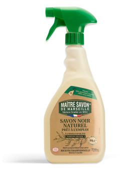 Czarne mydło w płynie Maitre Savon certyfikowane Ecocert oliwka spray 750ml