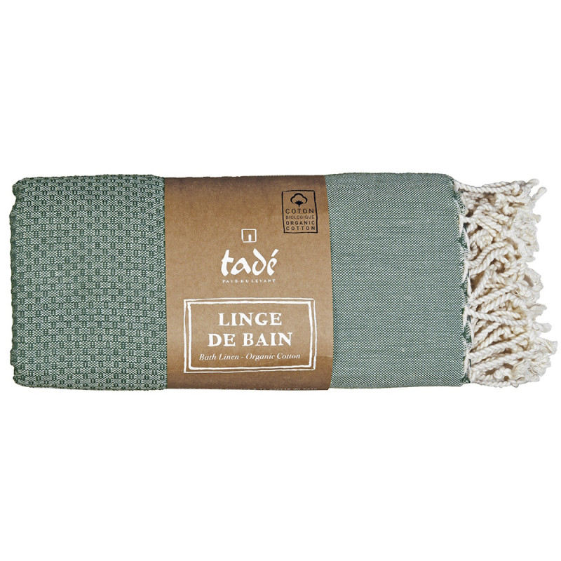 Tadé Ręcznik Hammam OLIWKOWY Organic 100x180cm organiczna bawełna